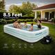 PISCINA 8.5 Feet Rectangular Inflatable Pool with Electric Pump Inflatable Swimming Pool (Blue) - Image 3