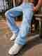 DYENE Men Loose Fit Mid Rise Light Blue Jeans - Image 2