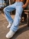 BLACODE Men Straight Fit Mid Rise Light Blue Jeans - Image 3
