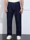 PODGE Men Loose Fit Mid Rise Dark Blue Jeans - Image 4