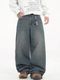 H&H Men Wide Leg Mid Rise Blue Jeans - Image 3