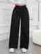 WOMANLACE Girls Wide Leg Mid Rise Dark Grey Jeans - Image 2