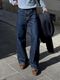 4ME Men Baggy Fit Mid Rise Dark Blue Jeans - Image 4
