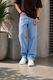 FUDE PRIDE Men Loose Fit Mid Rise Dark Blue Jeans - Image 4