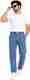 M E E T B K Men Wide Leg High Rise Dark Blue Jeans - Image 2