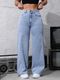LittleRippers Girls Wide Leg Mid Rise Blue Jeans - Image 4