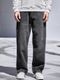 AzureAttire Men Straight Fit Mid Rise Black Jeans - Image 4