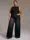 sky collection Women Loose Fit High Rise Black Jeans - Image 2