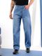 DAKWINS Men Loose Fit Mid Rise Blue Jeans - Image 3