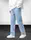 MEIXN Men Loose Fit Mid Rise Light Blue Jeans - Image 2