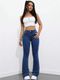 BoldHawk Women Boot-Leg High Rise Blue Jeans - Image 4