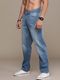 Glitchez Men Loose Fit Mid Rise Blue Jeans - Image 4