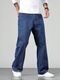 PODGE Men Loose Fit Mid Rise Dark Blue Jeans - Image 3