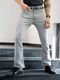 Plus91 Men Boot-Leg Mid Rise Light Blue Jeans - Image 3