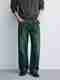 sky collection Men Wide Leg Mid Rise Black Jeans - Image 2