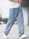 DENIM LOOK Men Loose Fit Mid Rise Light Blue Jeans - Image 4