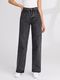 DENIM LOOK Women Flared High Rise Dark Grey Jeans - Image 4