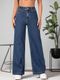 MERCEL Women Wide Leg High Rise Black Jeans - Image 4