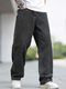 DENWOX Men Straight Fit Mid Rise Dark Grey Jeans - Image 3