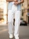 StarForWell Men Loose Fit Mid Rise White Jeans - Image 4