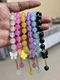 FashionLobby Crystal Gold-Plated Charm Bracelet (Pack of 4, Beige) - Image 3