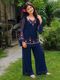 MOREFASHION Girls Festive & Party Kurta and Palazzo Set (Blue Pack of 1) - Image 3