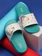 WELCOME Boys & Girls Slip On Slipper Flip Flop (Green , 8-9 Years) - Image 3