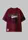 Metro Tees Boys Printed Cotton Blend Oversized T Shirt (Maroon, Pack - Image 2