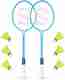 chist Double Shaft Badminton Racquets with Shuttles Bag Kit - Image 2