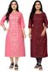 Hetsa Embroidered Viscose Rayon Straight Kurta for Women (Grey) - Image 3