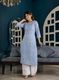LIBAS Embroidered Chanderi Straight Kurta (Purple) - Image 3
