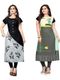 Hetsa Embroidered Viscose Rayon Straight Kurta for Women (Grey) - Image 4