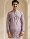 GRATITUDE ROCK Printed, Floral Print Cotton Silk Straight Kurta for Men (White, Multicolor) - Image 4