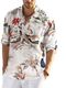 DIMMY Printed Cotton Blend A-line Kurta for Men (White) - Image 3