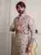 ORIFAB Printed Silk Blend Straight Kurta for Men (Pink) - Image 2