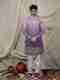 Lazzly Embroidered Cotton Blend Straight Kurta for Men (Blue) - Image 2