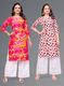 Deviraa Women's Brown Crepe Cotton Blend Tunic Kurta - Image 4