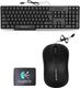 Bestor Set of 5 Combo,USB Wired Keyboard,Wire Mouse,Mouse Pad, Otg Adapter,4port HUB Combo Set (Black) - Image 4