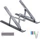 Portronics My Buddy A1 Tablet Stand with 360° Rotation,Foldable,Adjustable,Improves Airflow POR-3105 Iron Rotatable Laptop Stand with Adjustable Height Compatible with Universal Laptops (Grey) - Image 3