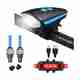 BLACKBELL Cycle Headlight, Horn & Taillight Combo (Blue) - Image 2