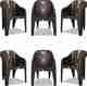 next NPPL Plastic Armchair for Home | Living Room | Balcony|Garden Plastic Outdoor Chair (Brown, Pre-assembled) - Image 2