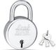 Link 65mm New Round Steel Padlock (Silver) - Image 4