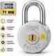 KKD Resettable Combination 4 Digit Number Travel Luggage Password Lock For Home Office Padlock (Silver) - Image 2