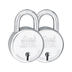 Link 65mm New Round Steel Padlock (Silver) - Image 2