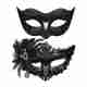 Erza Plain Bandana Party Mask (Black, Pack of 1) - Image 2