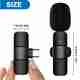 IMAGINEA 2.4 GHz 2 in 1 K8 Wireless Microphone, Plug Play Digital Mini Portable Recording Wireless Microphone (Black) - Image 2