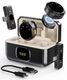 MMAK Dual Wireless Lavalier Mic with LED Selfie Stick - Image 4