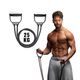 BOLDFIT Set For Men Women Gym Workout Equipment For Exercise Stretching Resistance Tube (Multicolor) - Image 4