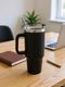 MYOZ 1201 ml Stainless Steel Vacuum Insulated Tumbler (Black) - Image 3