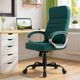 Newturn MAXSON Mid back Leather Office revolving Leather Office Adjustable Arm Chair (Khaki, Optional Installation Available) - Image 3